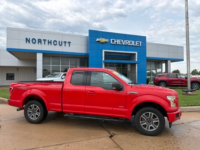 2017 Ford F-150 XL in Red — front three-quarter view