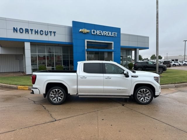 2024 GMC Sierra 1500 Denali in White Frost Tricoat — front three-quarter view