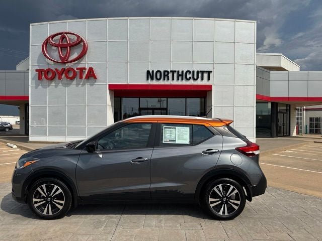 2019 Nissan Kicks SV in Gray — front three-quarter view