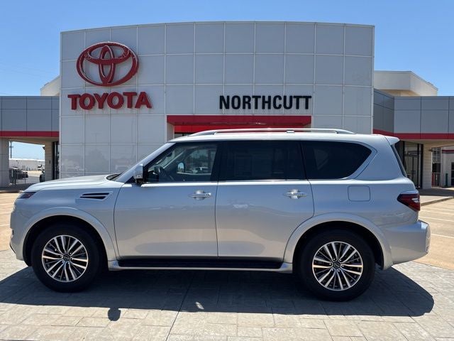 2024 Nissan Armada SL in Brilliant Silver — front three-quarter view